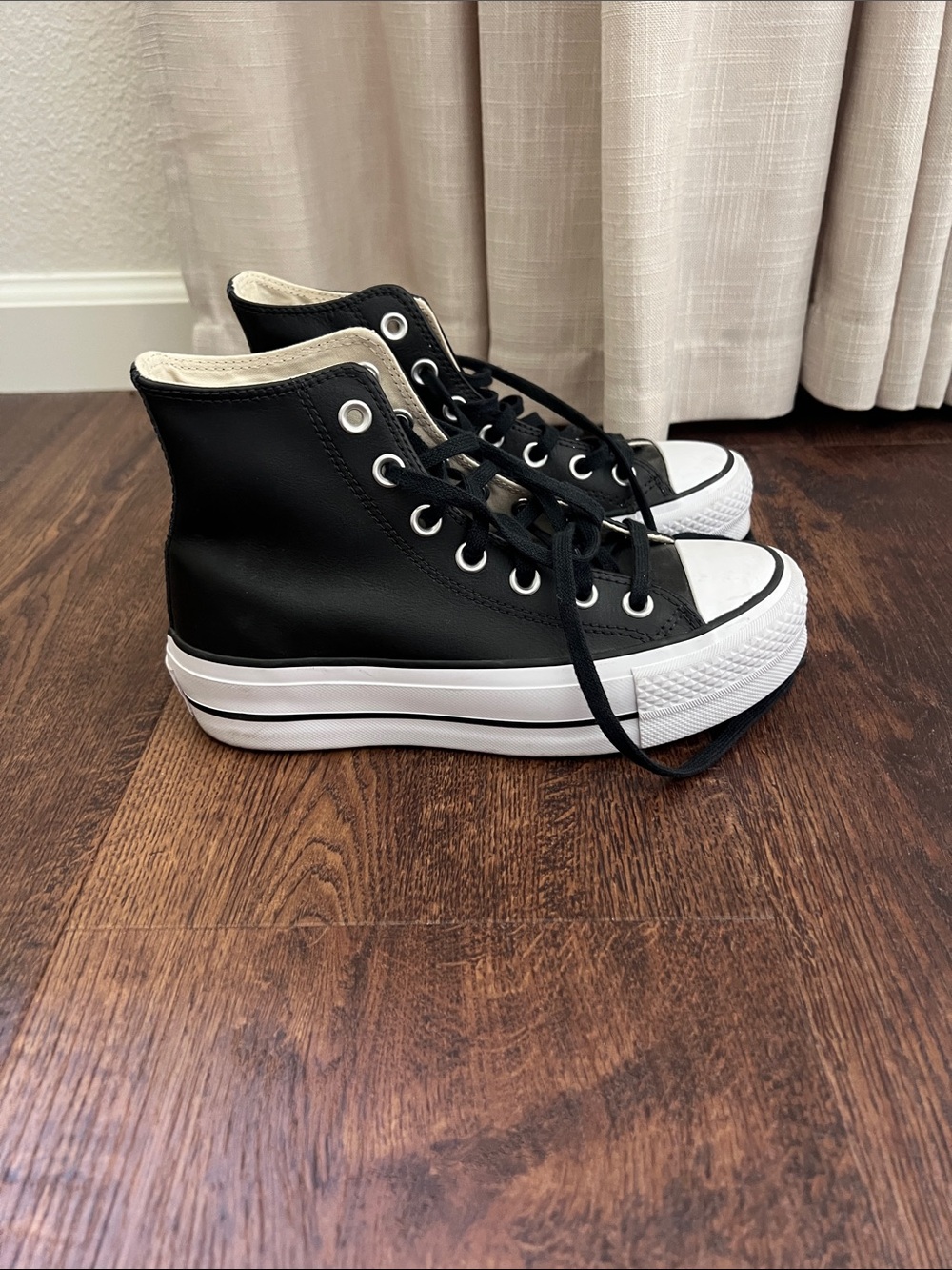 Converse Black and White High-Top Sneakers - Picture 2 of 3
